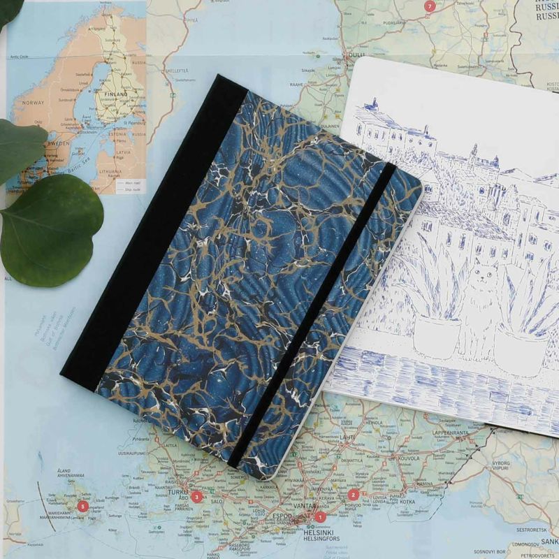 Hightide Attaché Suiheibiraki Sketch Book - B6, Blue