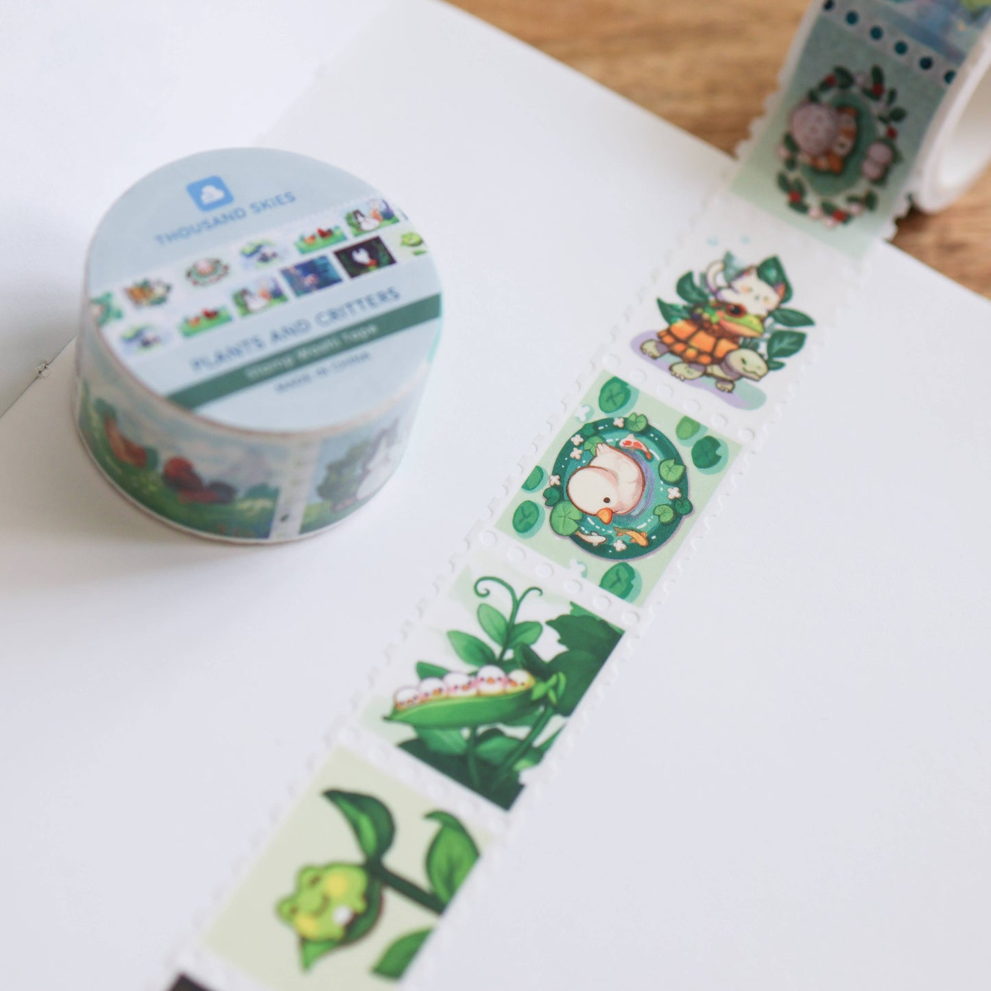 Thousand Skies - Stamp Washi Tape - Plants and Critters