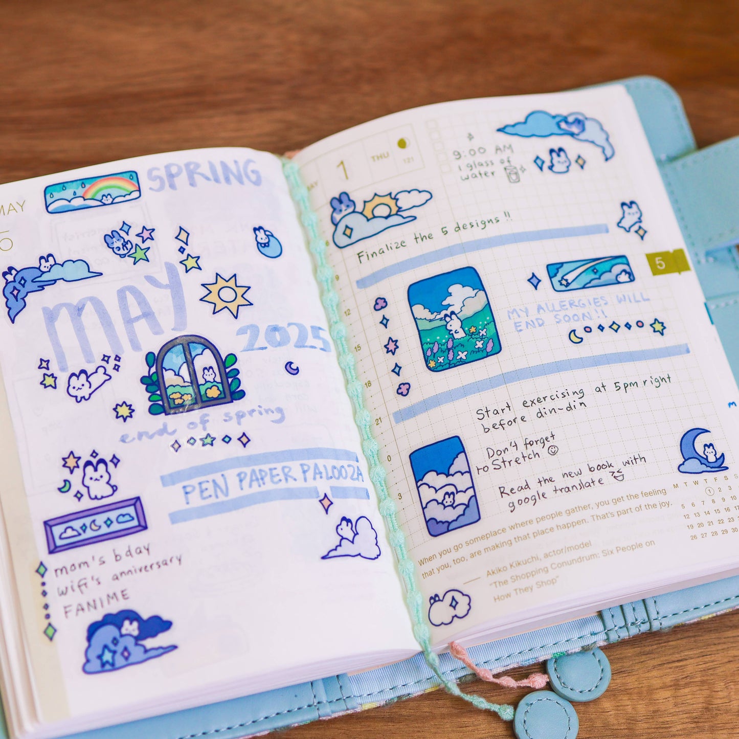 Thousand Skies - Clear Sticker Sheet - Cloudy Bunnies