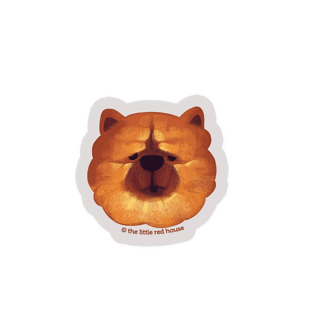 The Little Red House - Chow Chow Dog Clear Sticker