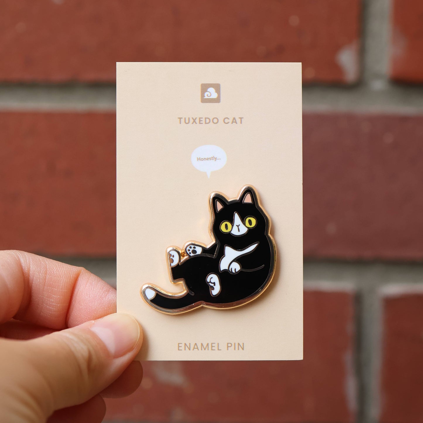 Thousand Skies - Enamel Pin - Tuxedo Cat