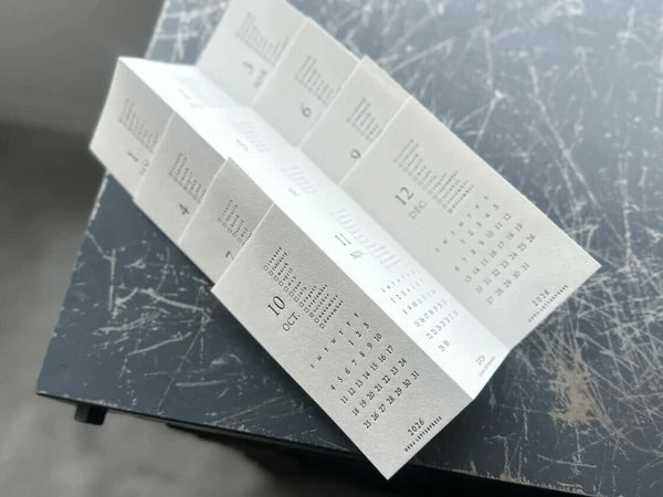 Oeda Letterpress - Mini Letterpress 2026 Calendar
