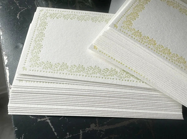 Oeda Letterpress Memo Card - Vine Mimoza