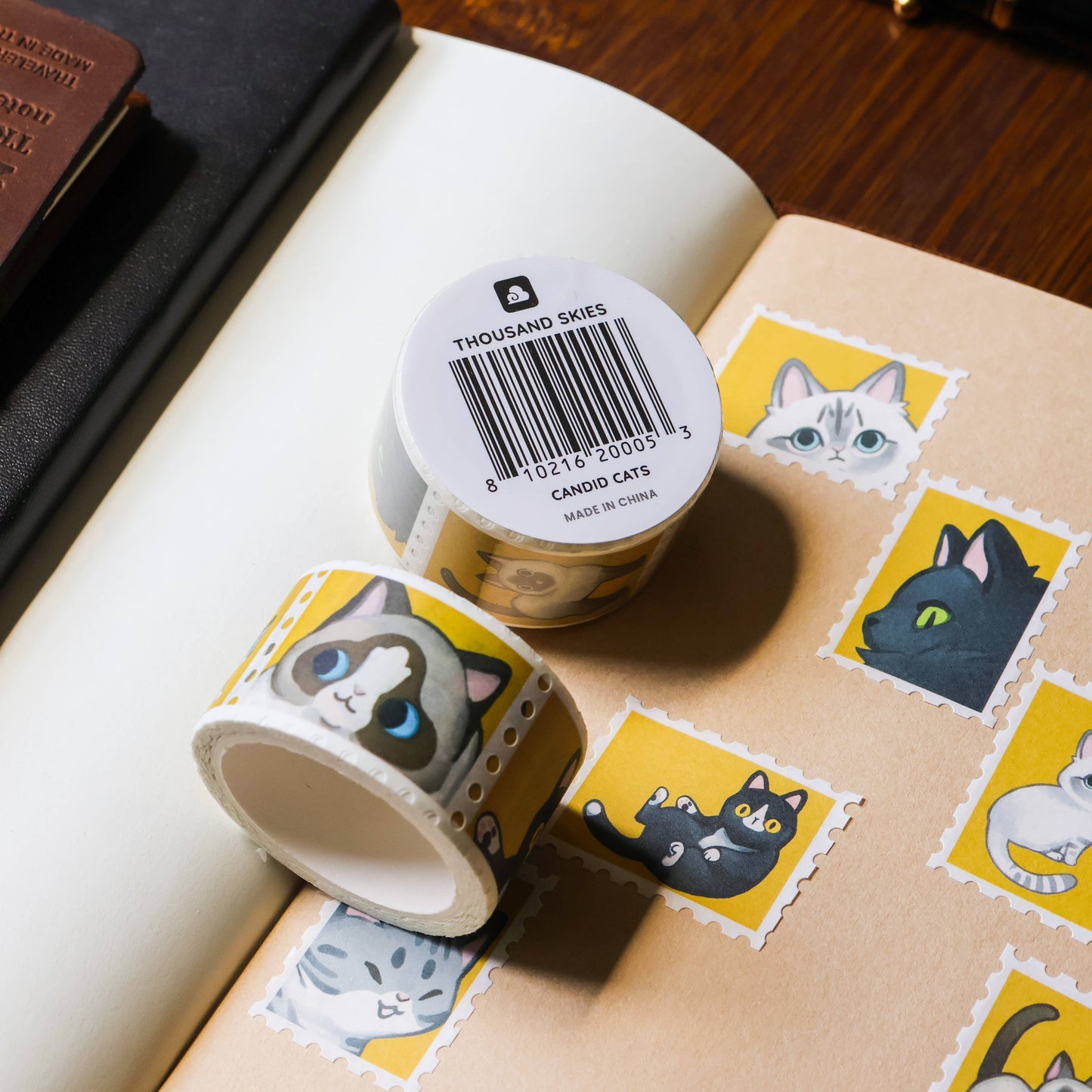 Thousand Skies - Stamp Washi Tape - Candid Cats