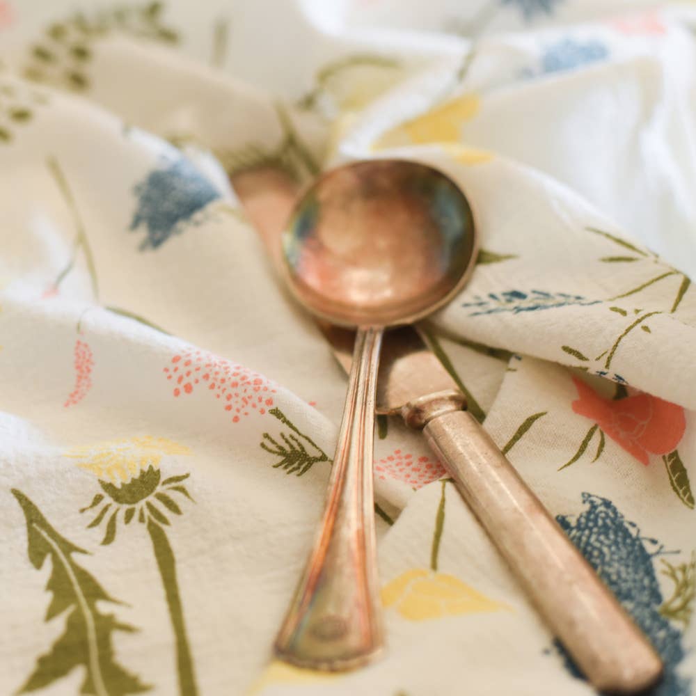 June & December - Meadow Wildflower Kitchen Tea Towel