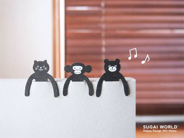SUGAI WORLD - Clip Family Paperclip/Bookmark - Black Bear