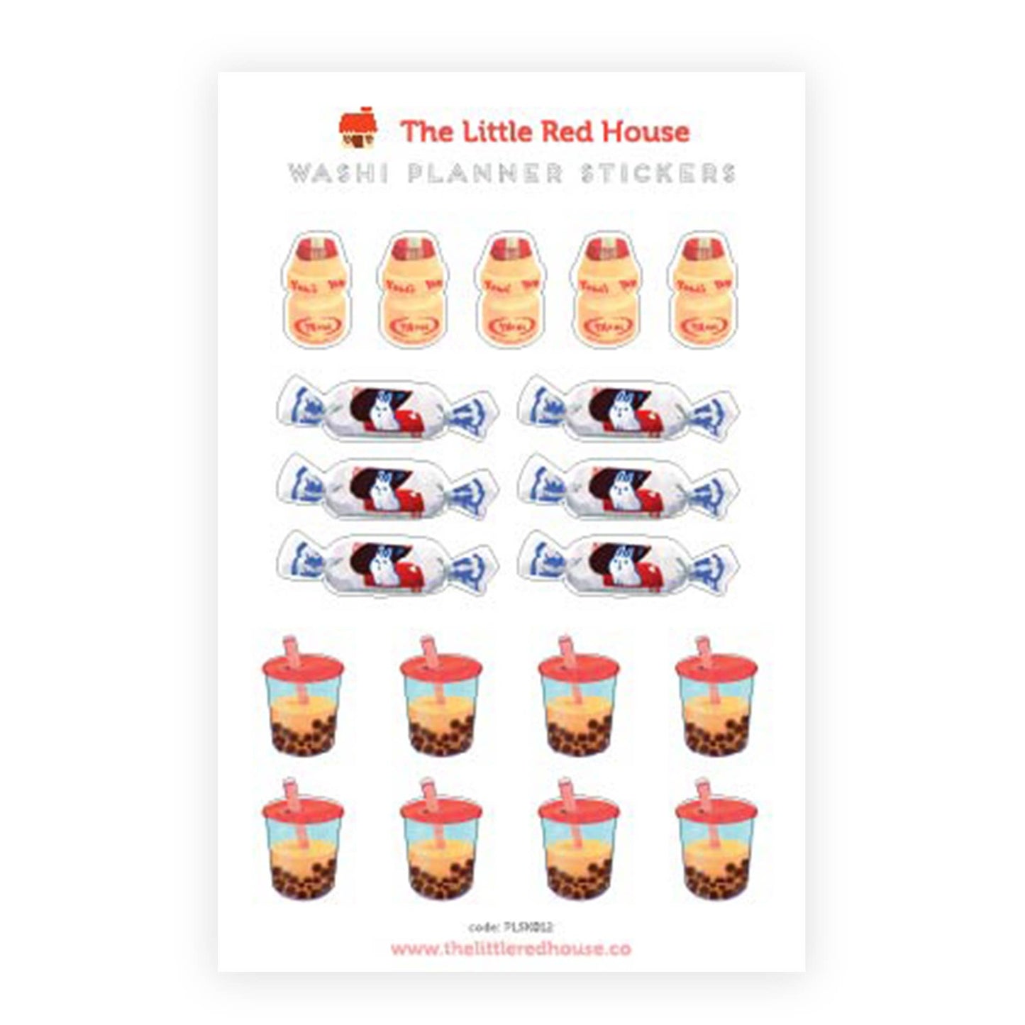 The Little Red House - Snack Planner Washi Stickers