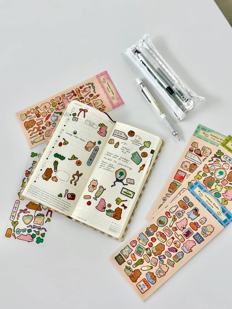 Kumakun Studio - Train Commute Sticker Sheet
