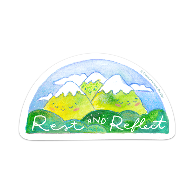 Cheery Human Studios - Rest & Reflect Vinyl Sticker