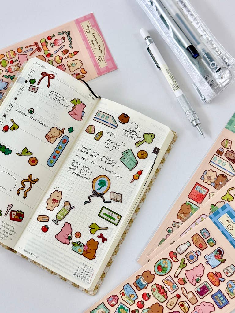 Kumakun Studio - Train Commute Sticker Sheet