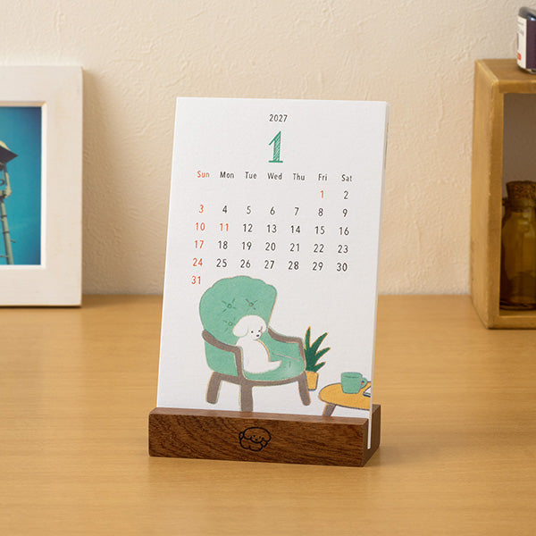 Midori 2027 Stand Calendar - Dog