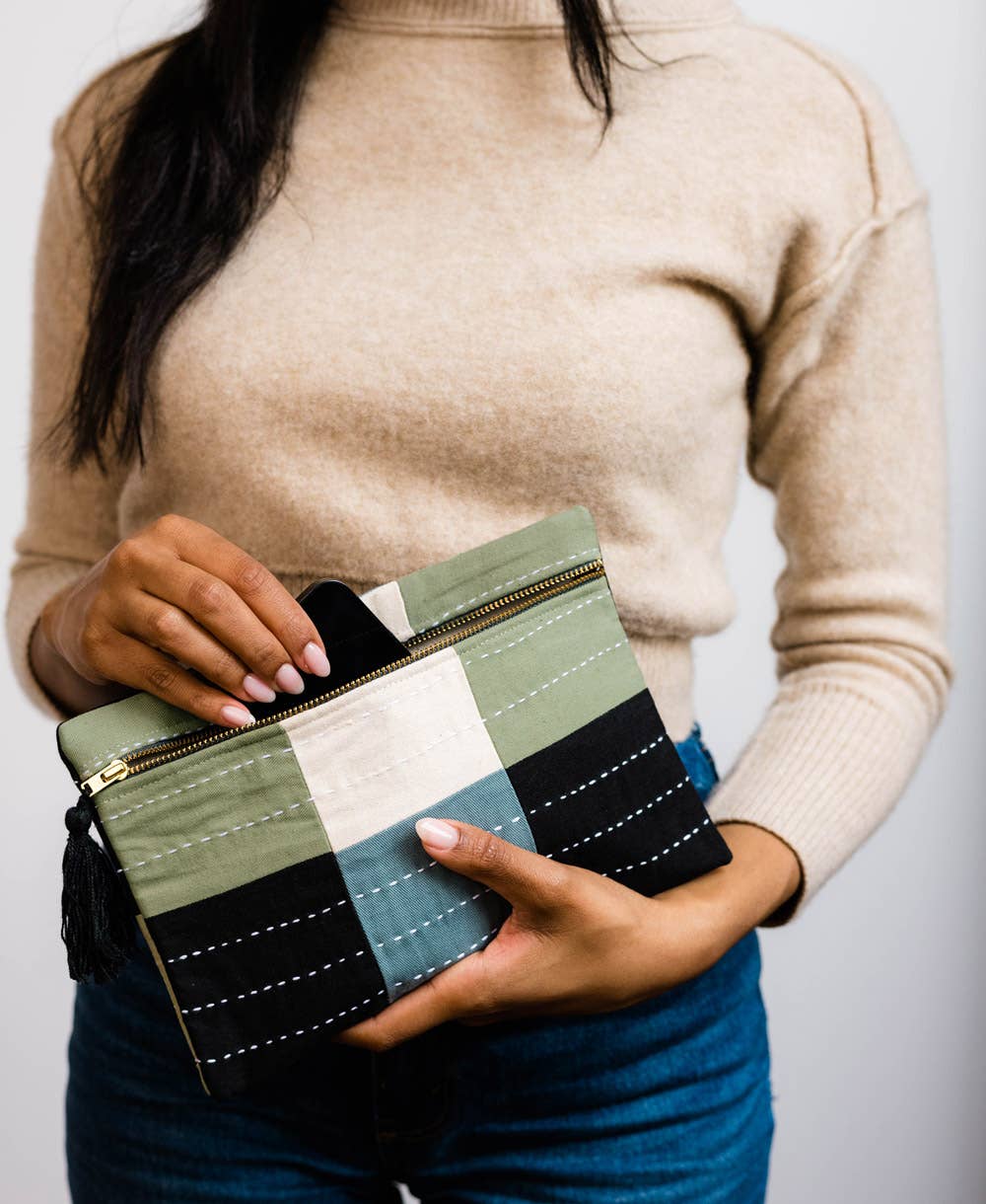Anchal - Checkered Pouch Clutch