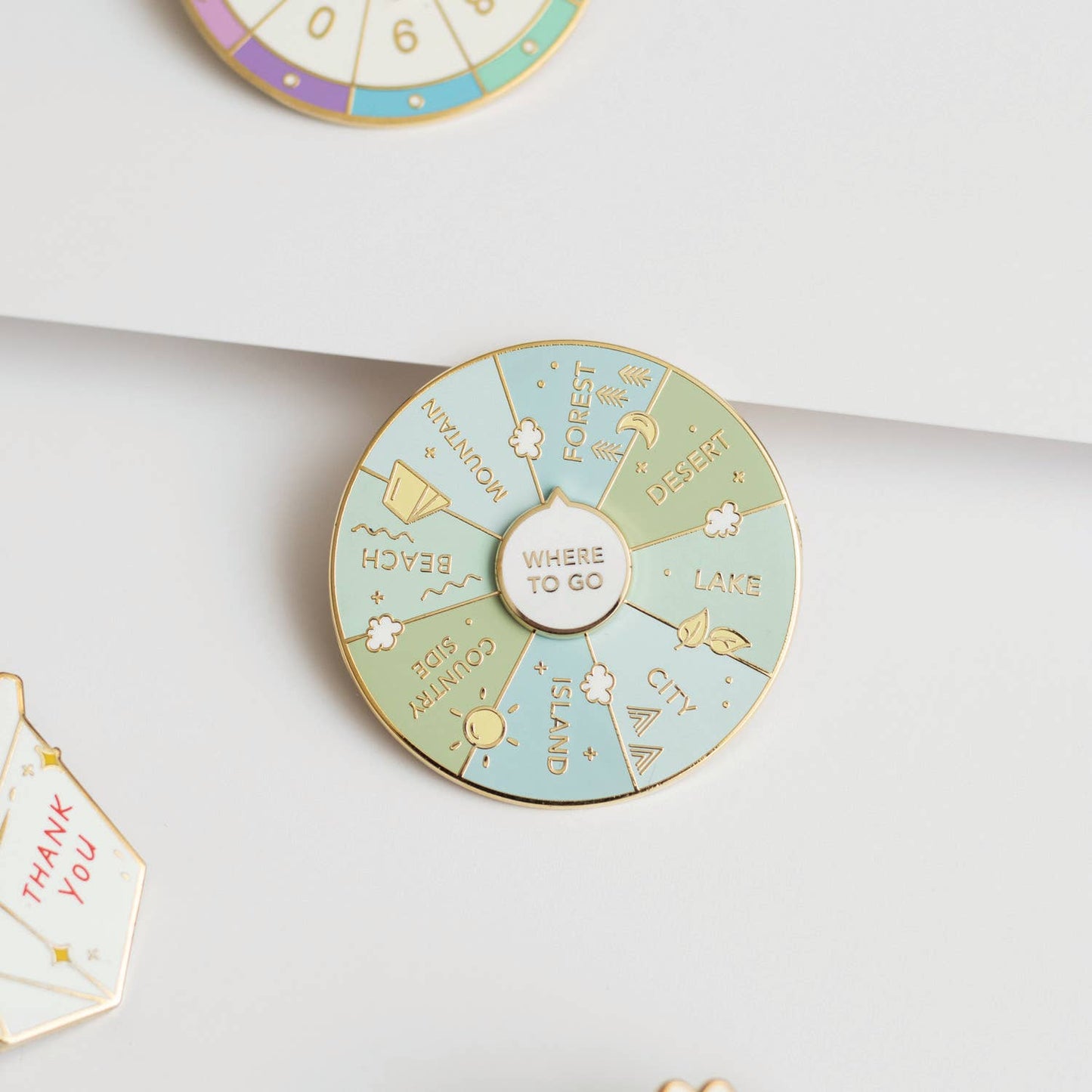 Occasionalish - Where To Go Spinning Enamel Pin