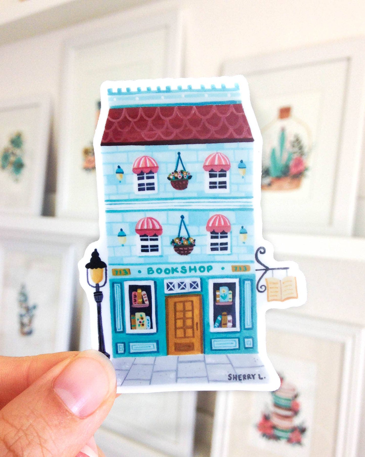 Sherry Lou Studio - Vinyl Sticker - Bookshop