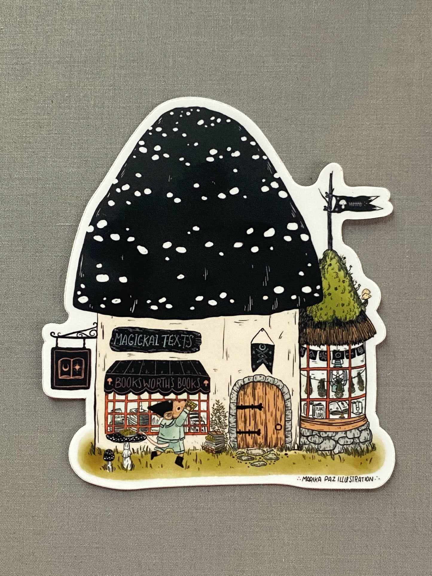 Marika Paz Illustration - Booksworth's Books Sticker