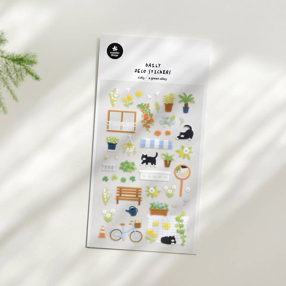 Suatelier Daily Deco Stickers - No.1163 | A Green Alley