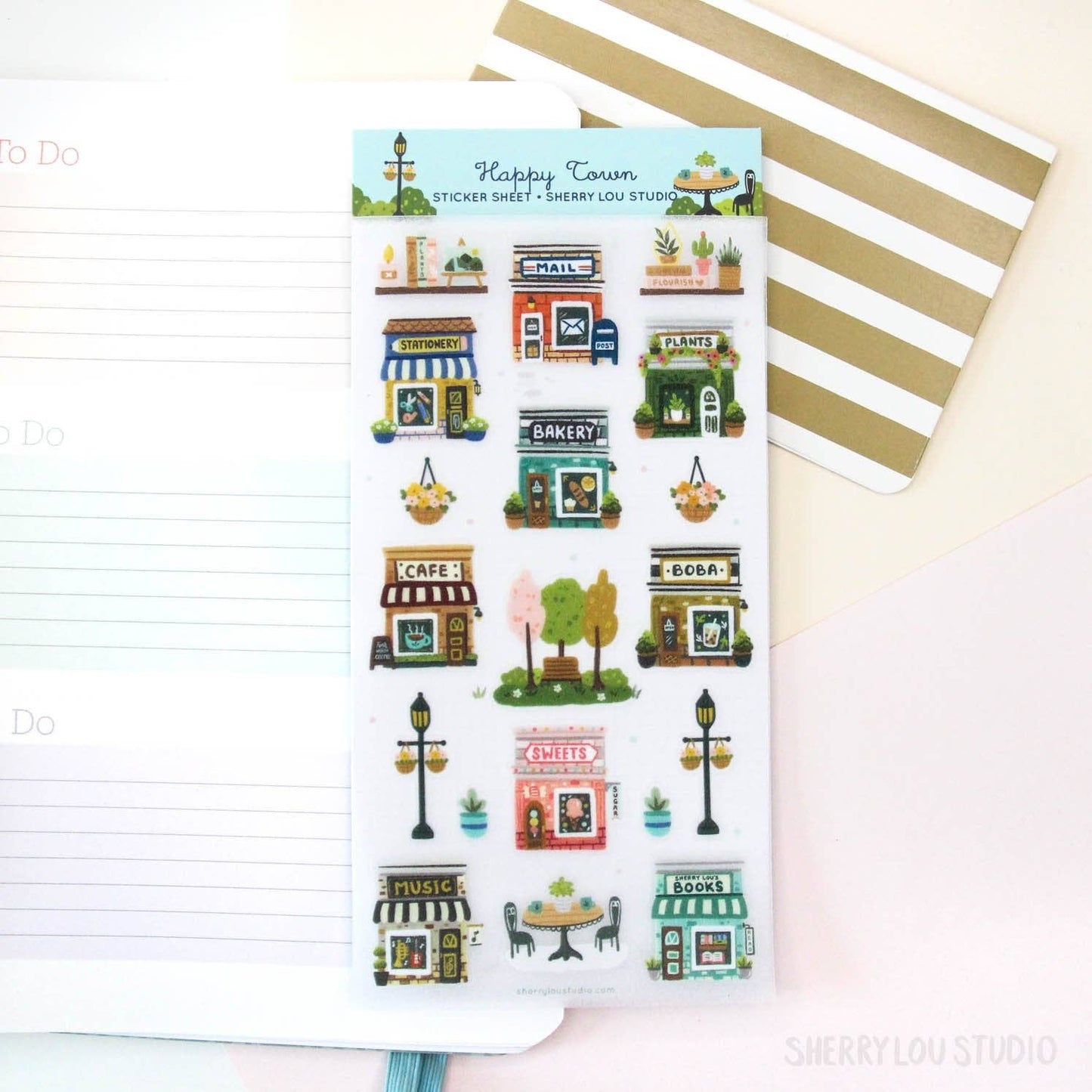 Sherry Lou Studio - Sticker Sheet - Little Shops
