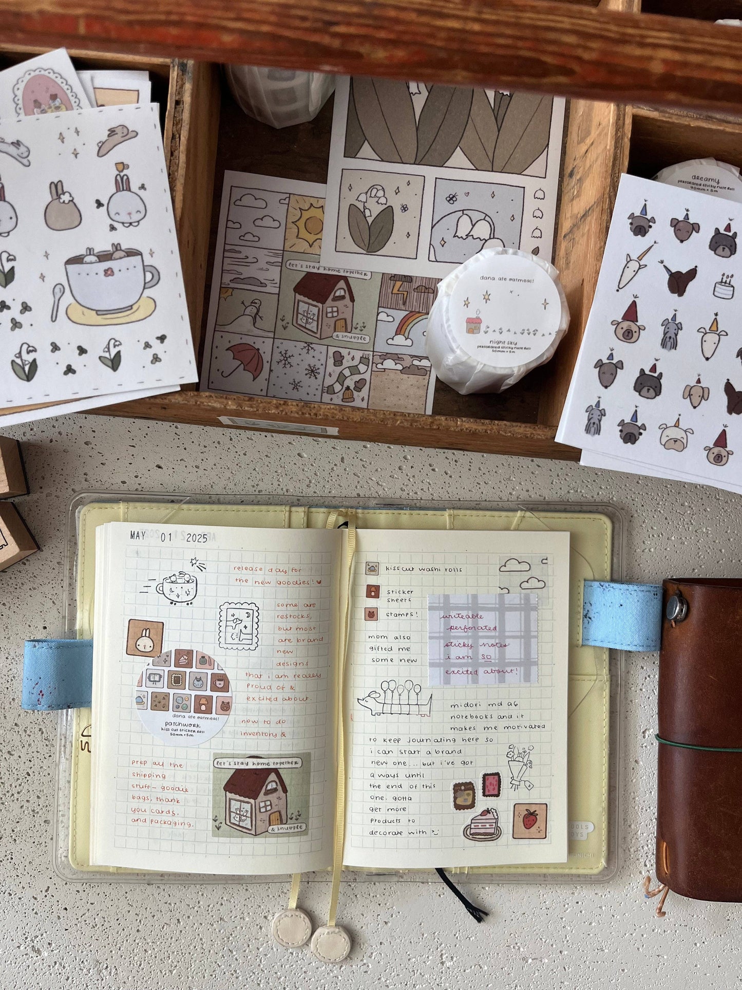 dana ate oatmeal! - Cafe Sticker Sheet