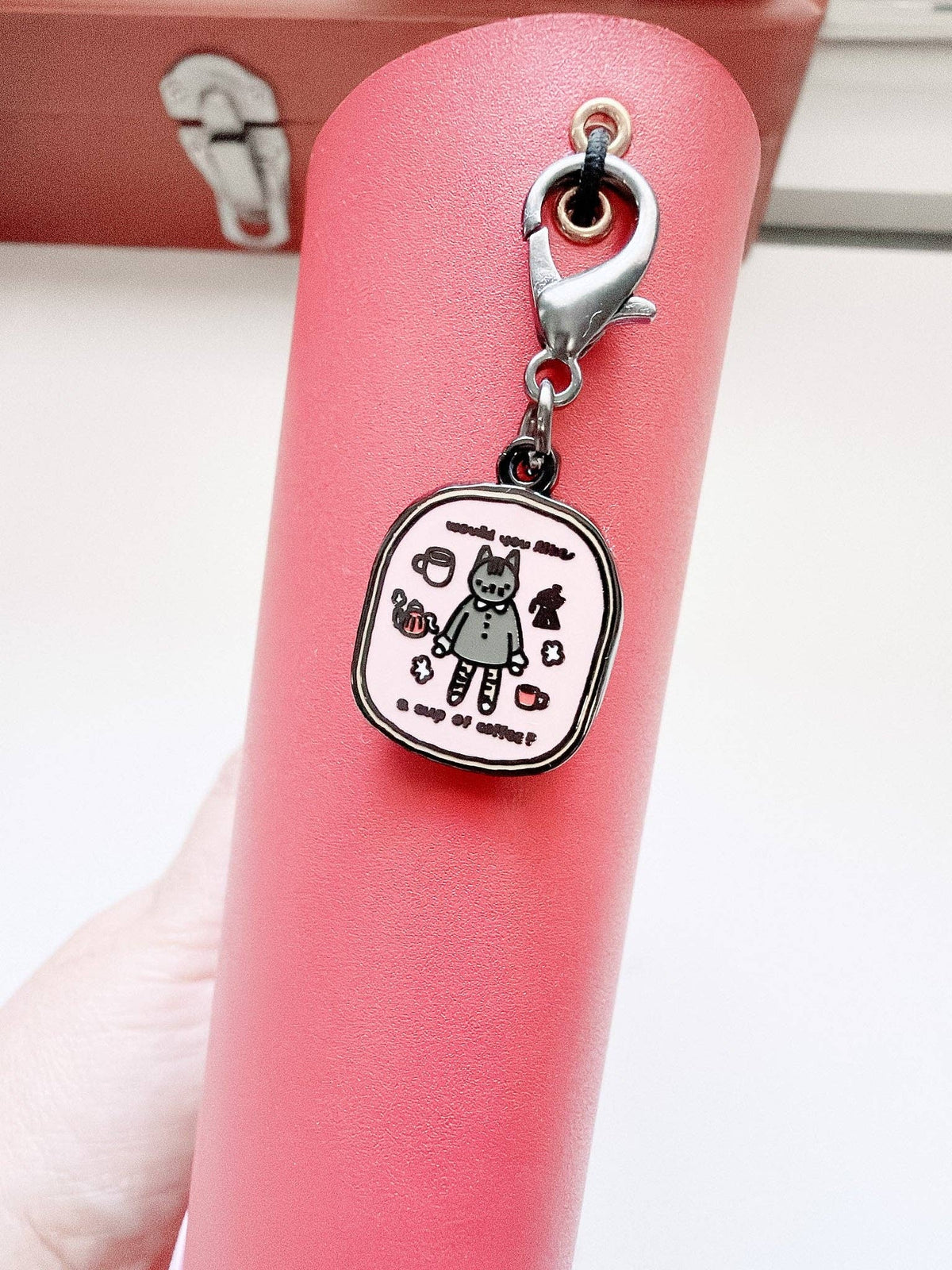Kuboandlucy x Dana Ate Oatmeal - Enamel Charm - Would You Like A Latte