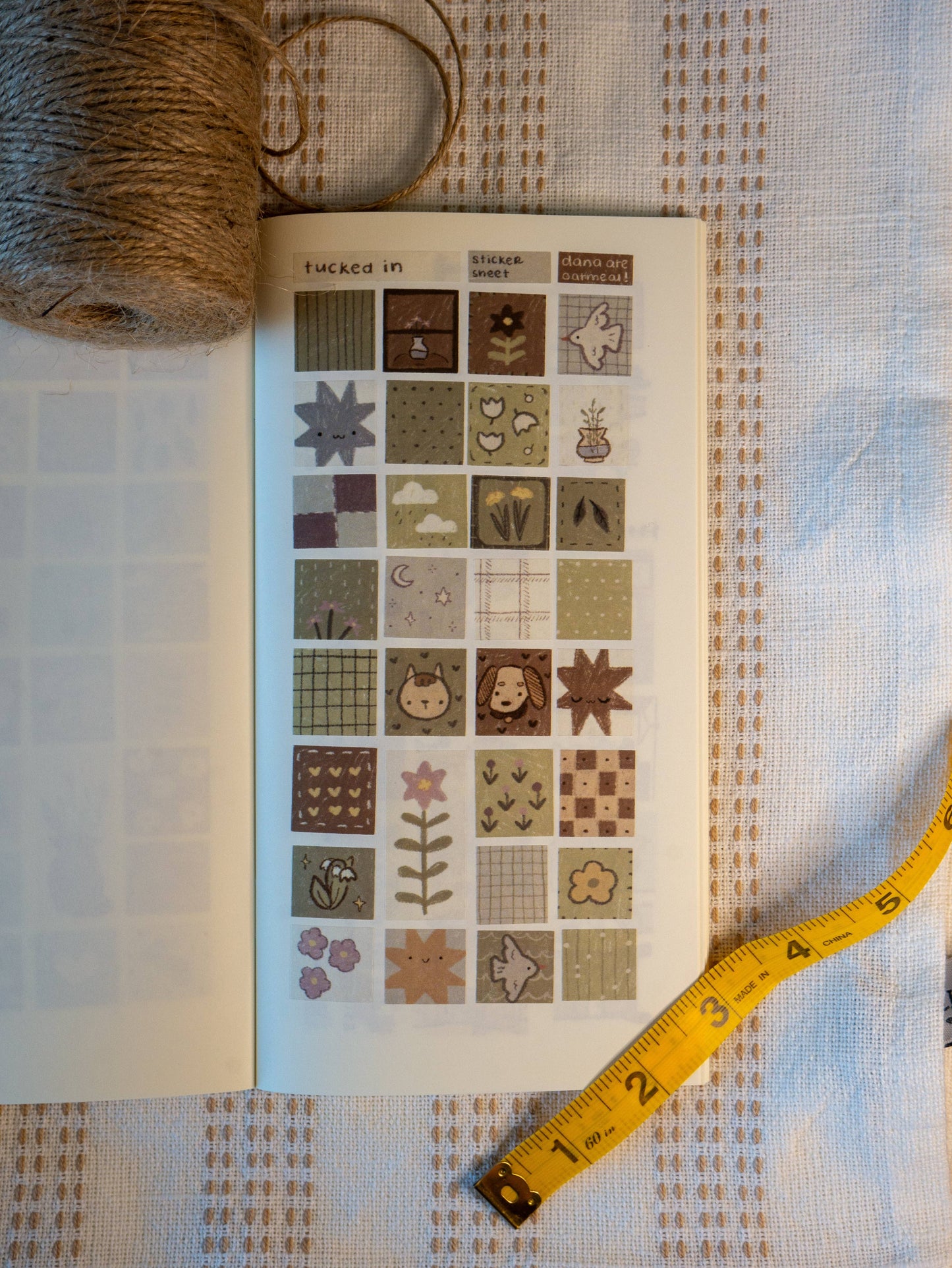 dana ate oatmeal! - Tucked In Washi Sticker Sheet