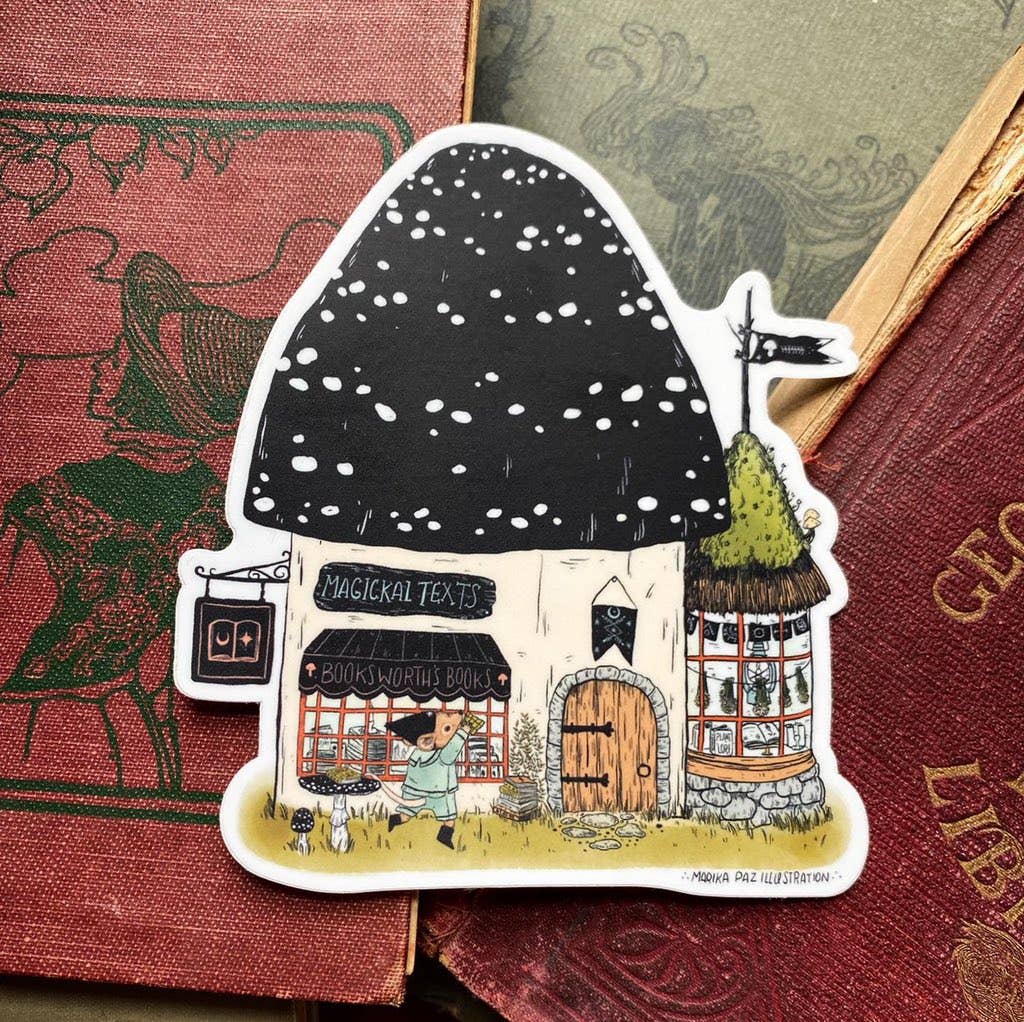 Marika Paz Illustration - Booksworth's Books Sticker