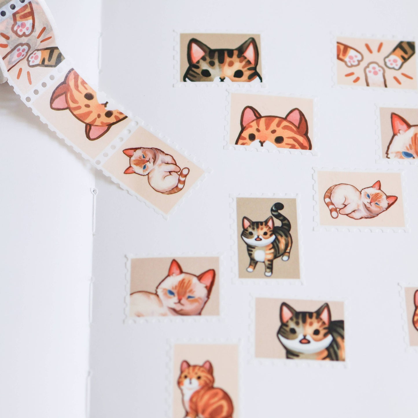 Thousand Skies - Stamp Washi Tape - Tabby Cats