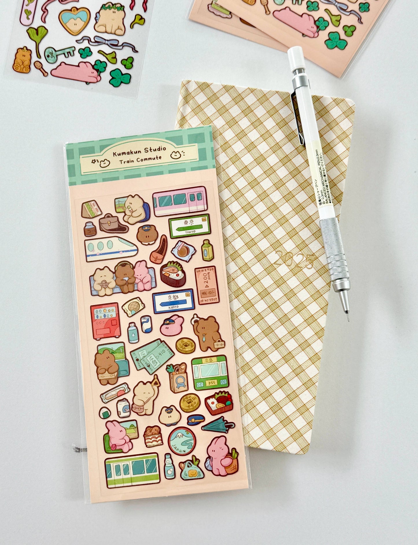 Kumakun Studio - Train Commute Sticker Sheet