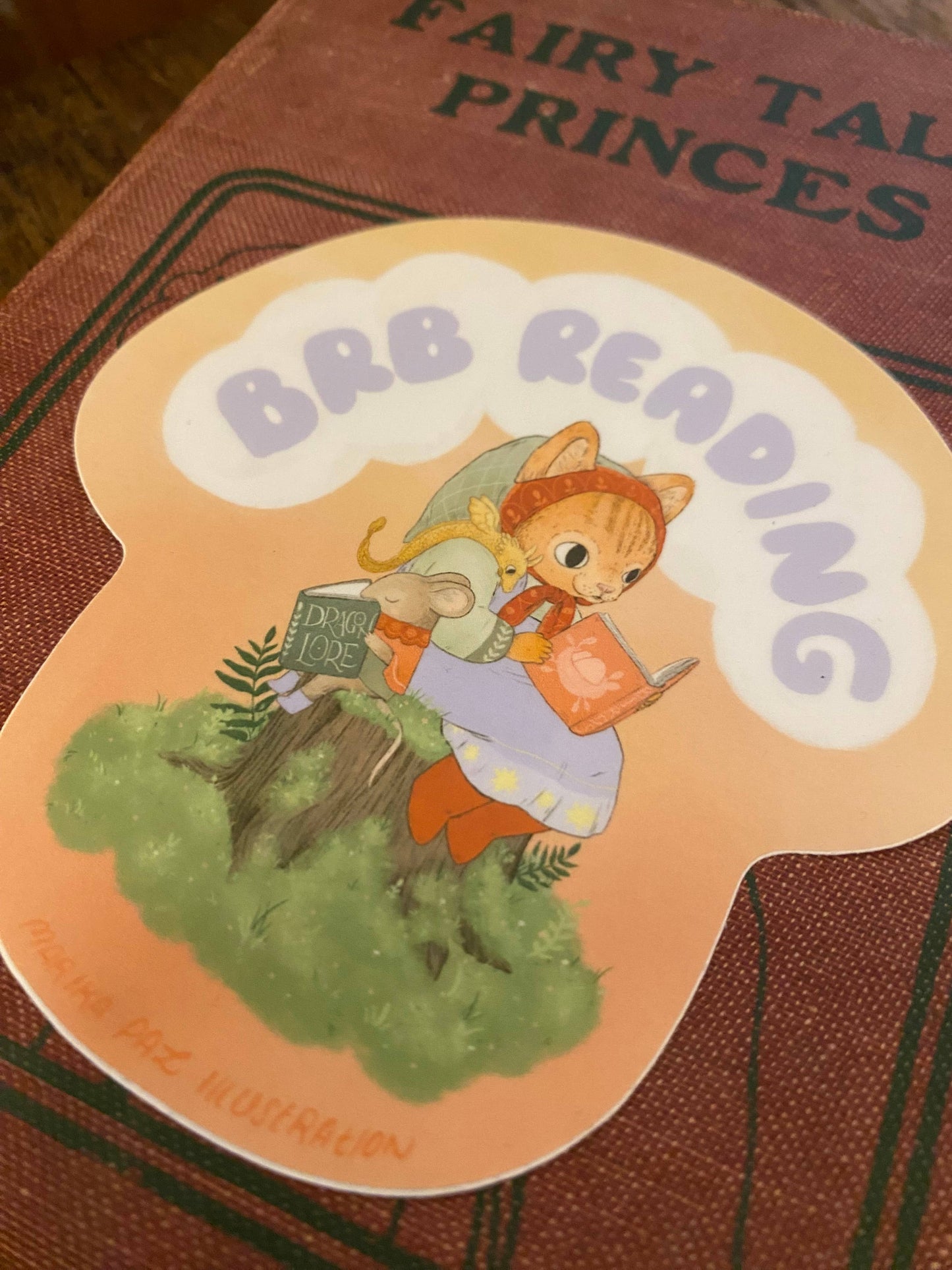 Marika Paz Illustration - BRB Reading Sticker