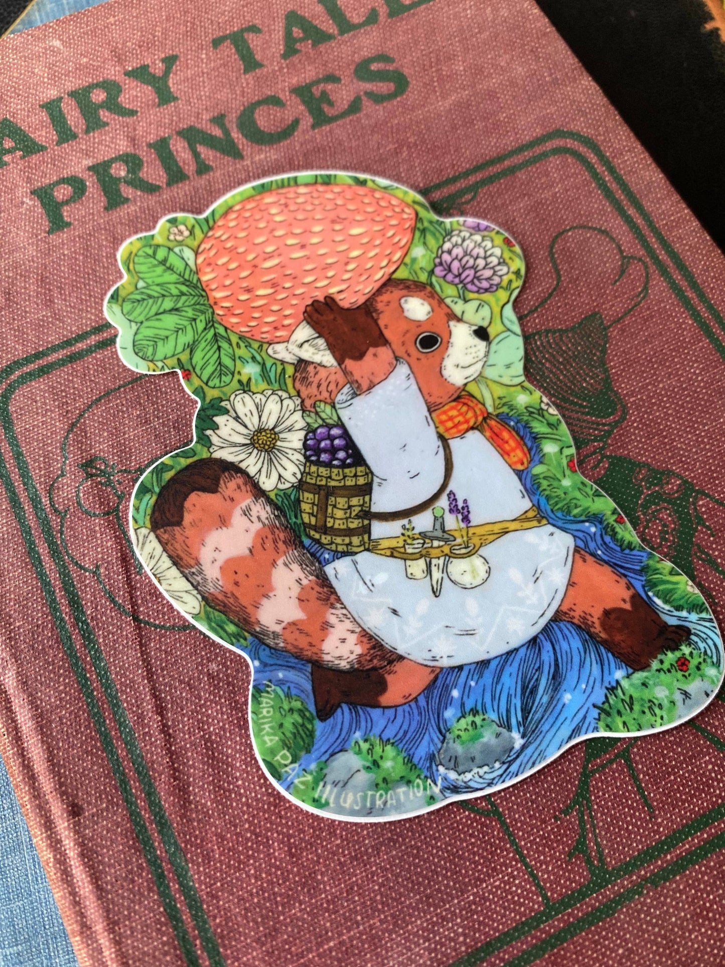 Marika Paz Illustration - Strawberry Forager Sticker
