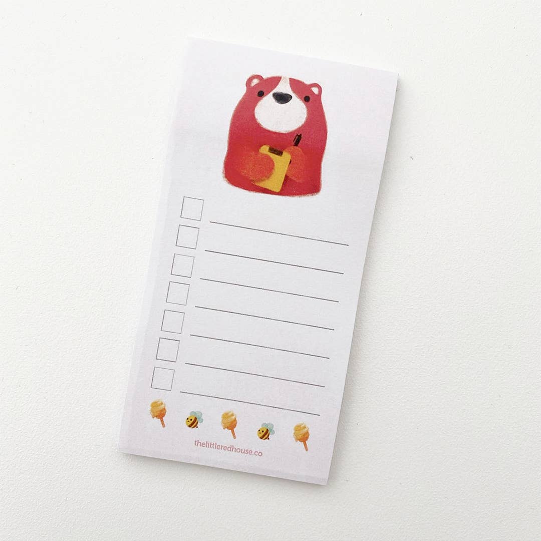 The Little Red House - Bear Checklist Sticky Note