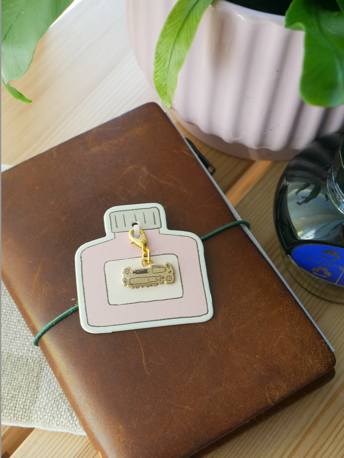 dana ate oatmeal! - Brass Charm - Handwritten with Love