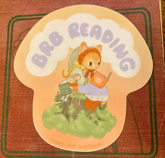 Marika Paz Illustration - BRB Reading Sticker