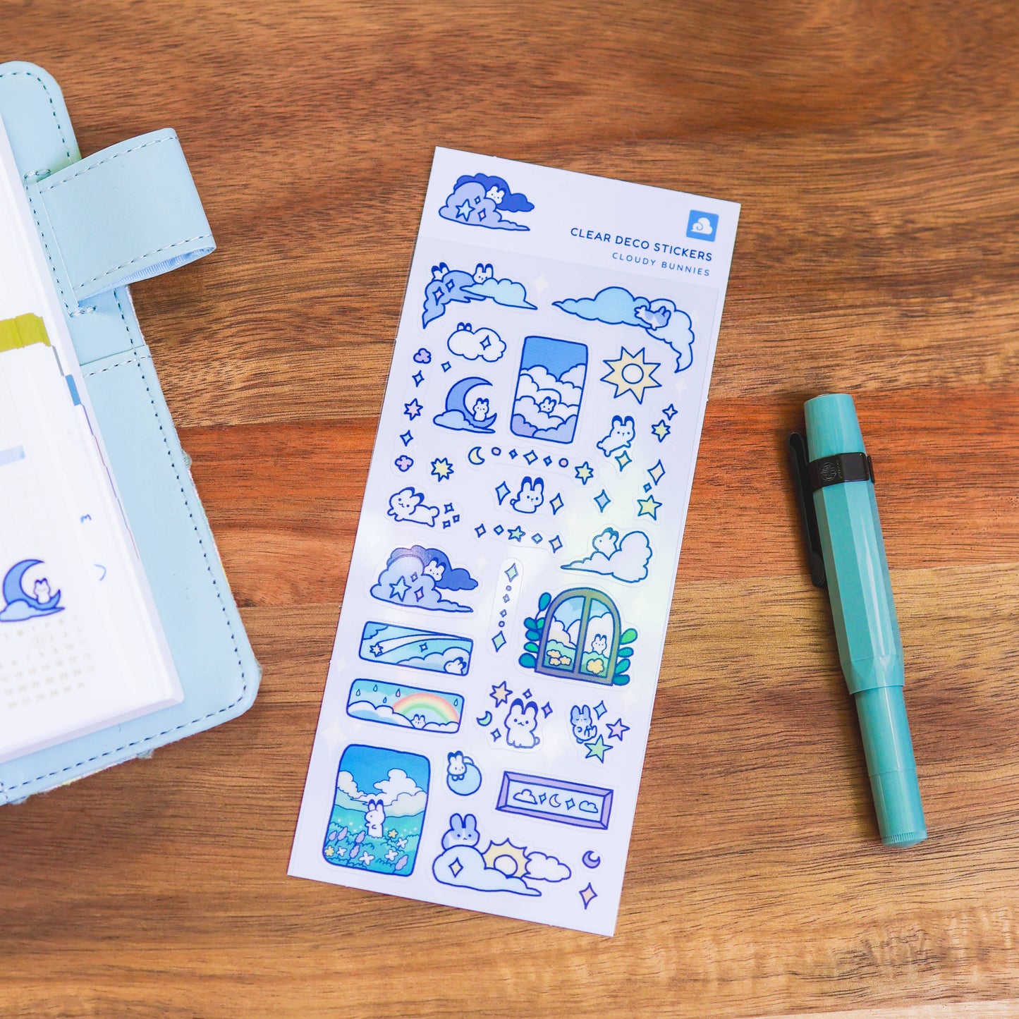 Thousand Skies - Clear Sticker Sheet - Cloudy Bunnies