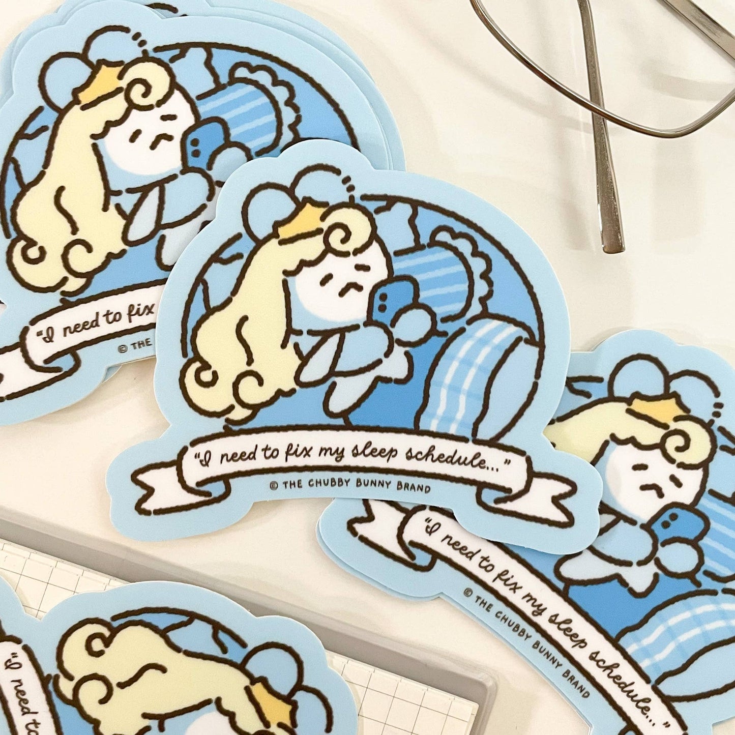 The Chubby Bunny Brand - I Need To Fix My Sleep Schedule Vinyl Sticker