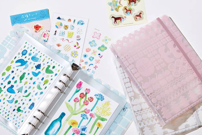 HITOTOKI by KING JIM - OTONA Sticker File - Binder Type