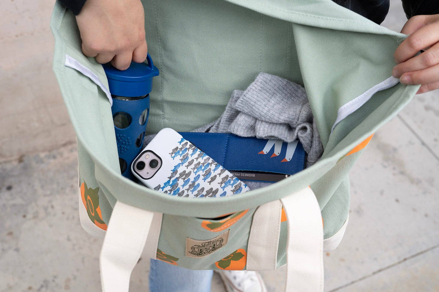 Kayan Pepper Co. - Persimmon Super Heavyweight Tote - Seafoam