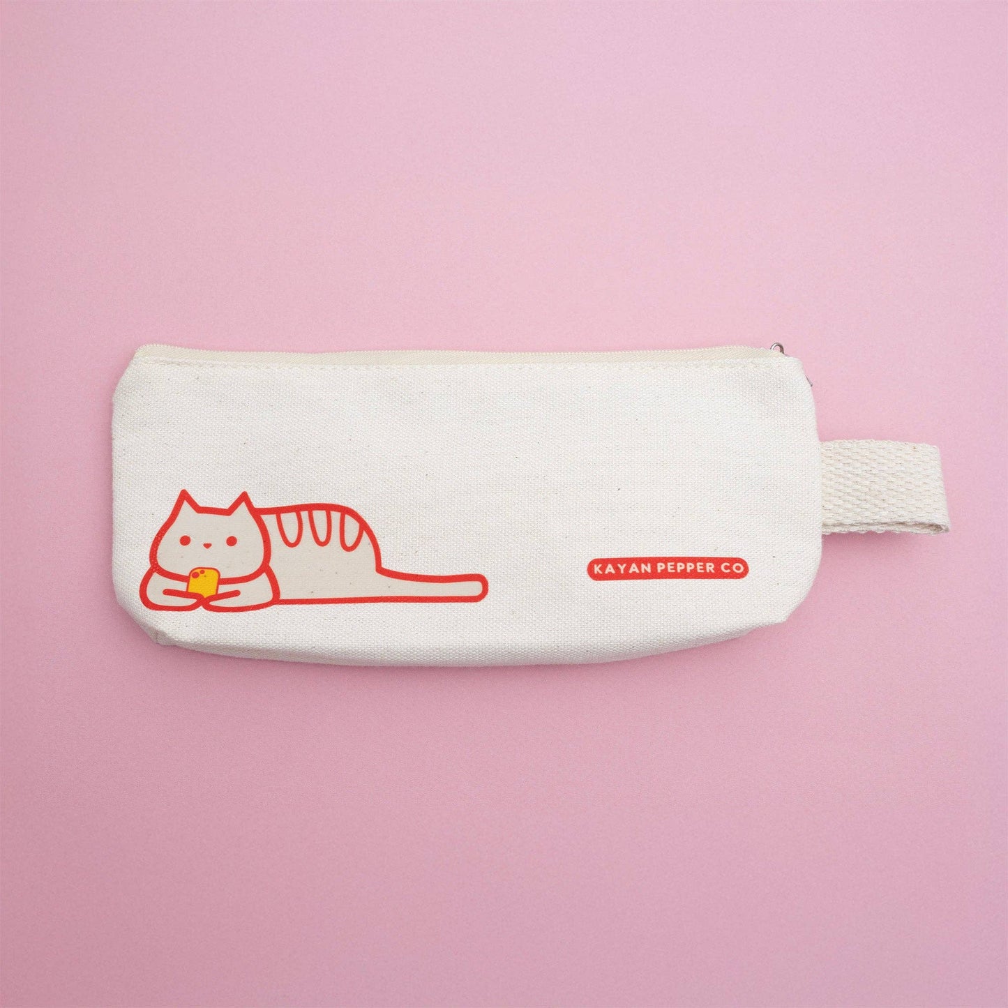 Kayan Pepper Co. - Doom Scrolling Cat Canvas Pencil Pouch