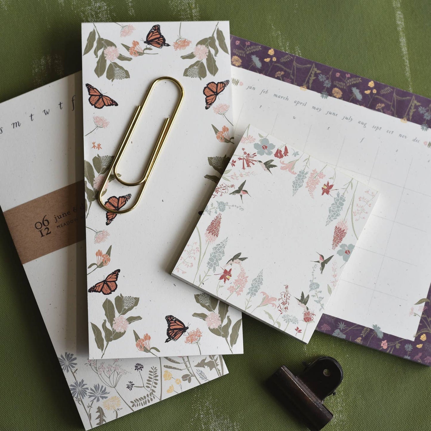June & December - Hummingbird Mini Notes / Recycled Notepad