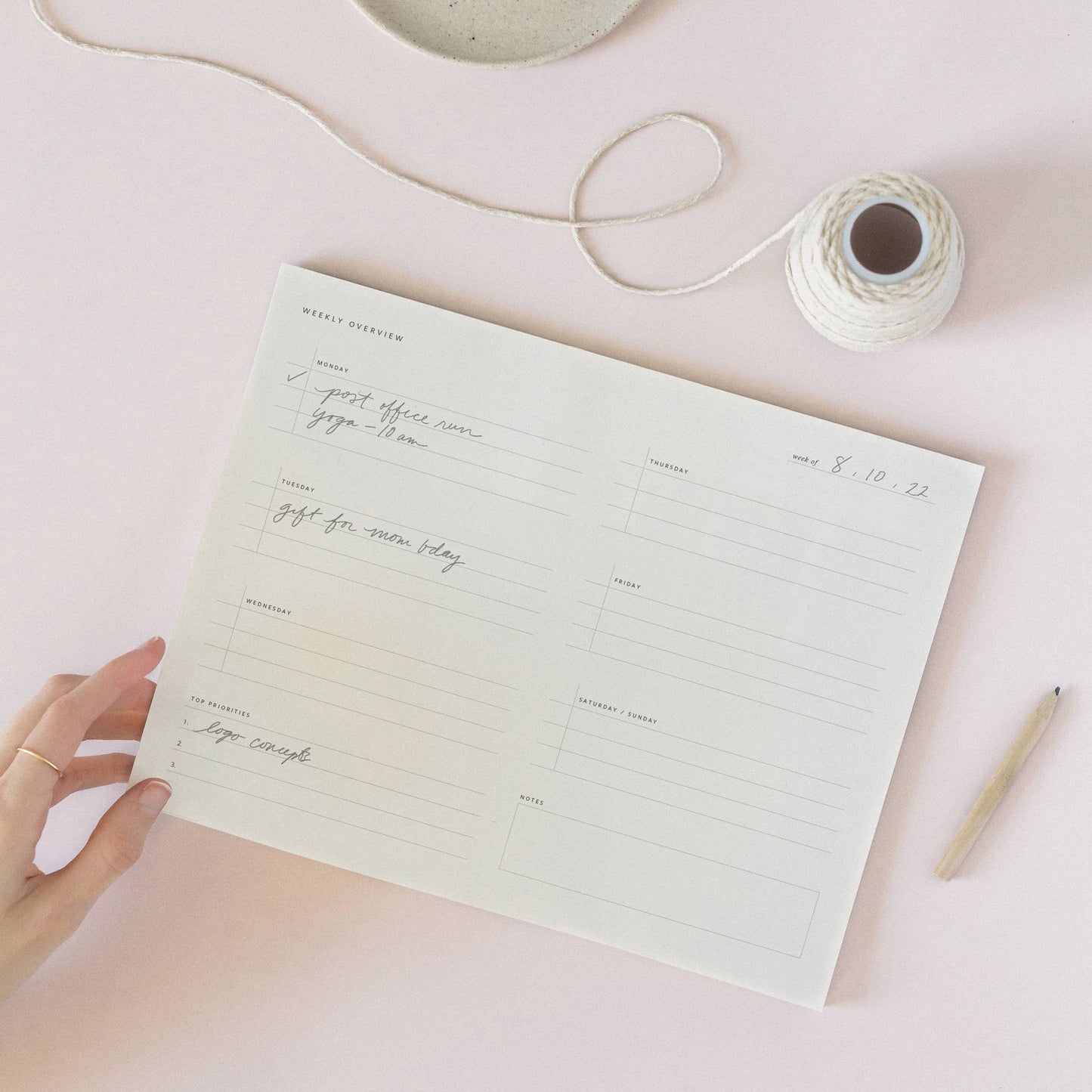 Ramona & Ruth - Weekly Overview Notepad