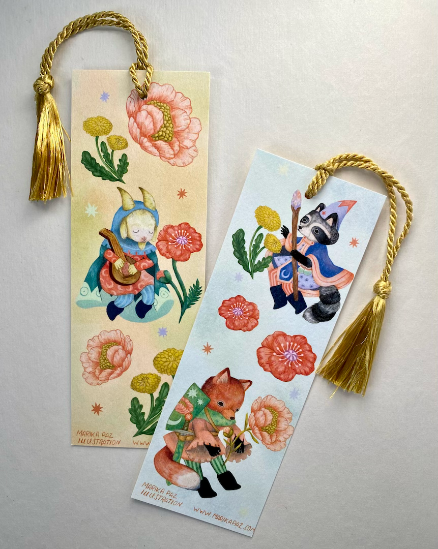 Marika Paz Illustration - Knight, Wizard, Bard Bookmark