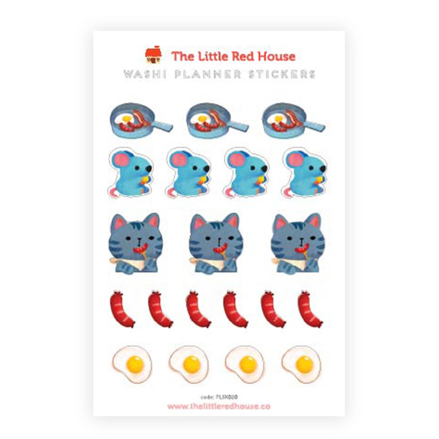 The Little Red House - Breakfast Planner Washi Stickers