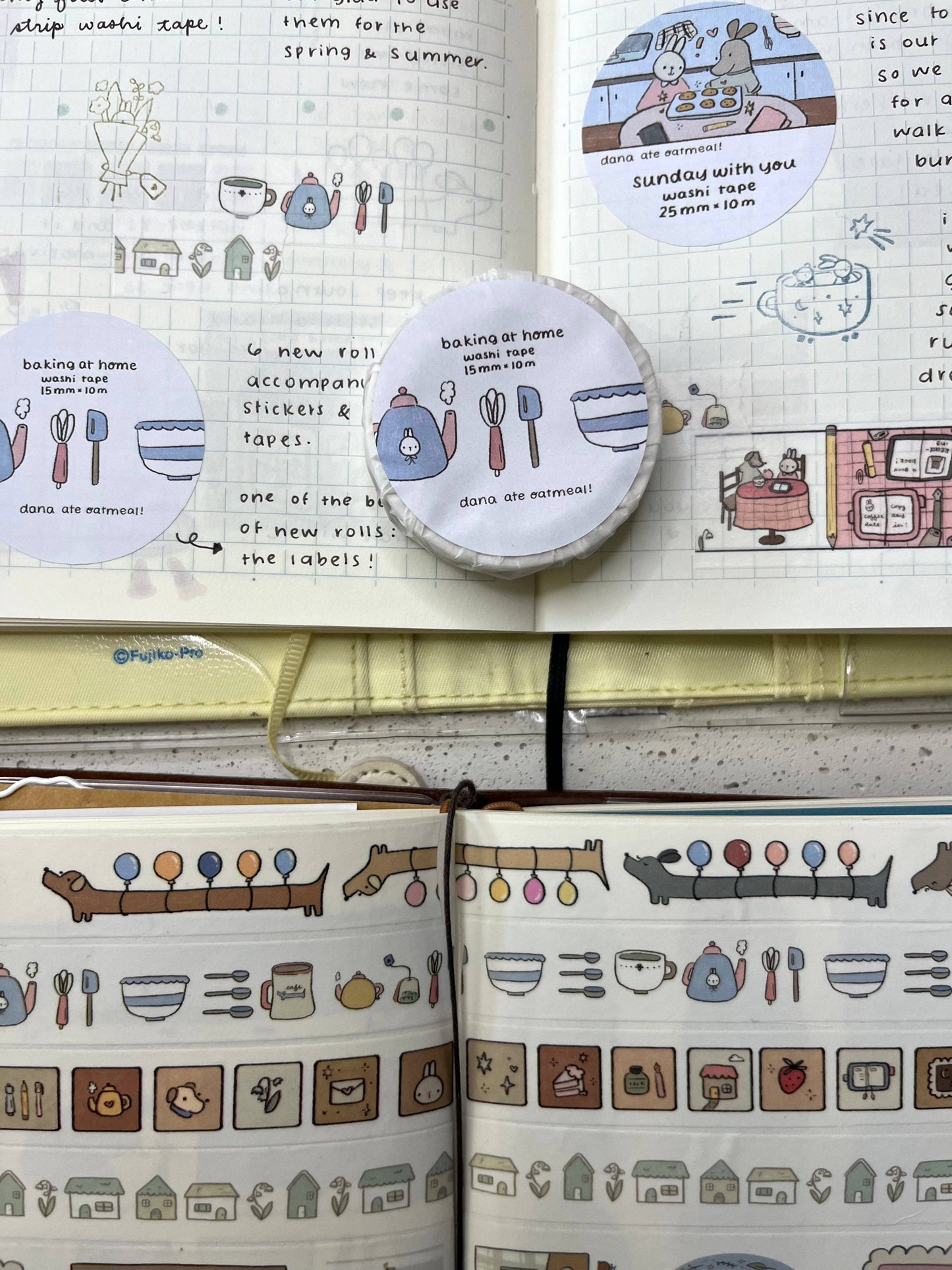 dana ate oatmeal! - Baking at Home Washi Tape