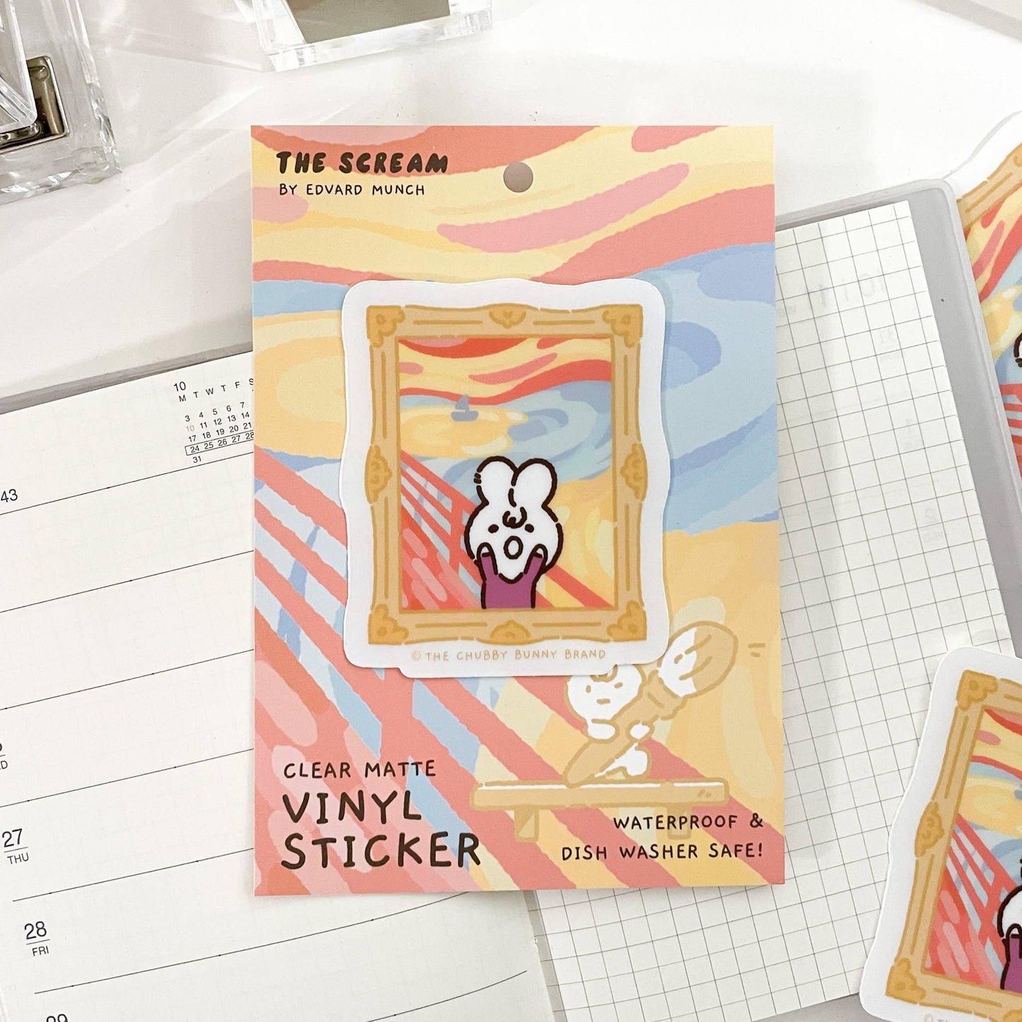 The Chubby Bunny Brand - The Scream Vinyl Sticker
