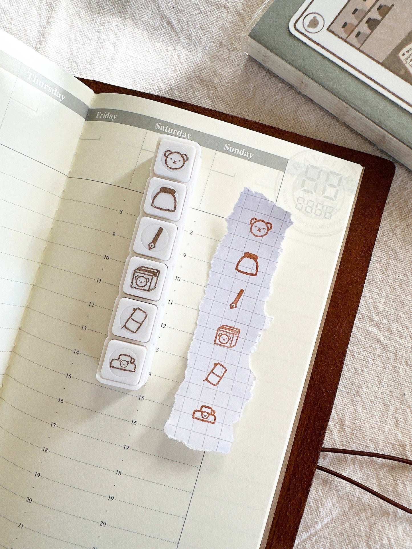 Bloom Paper Studio - Button Stamp - Caffeine Recharge