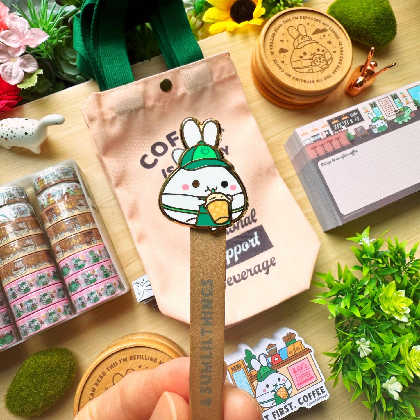 SumLilThings - Enamel Sticker Tweezer - Lil' Coffee Run (Fine Point)