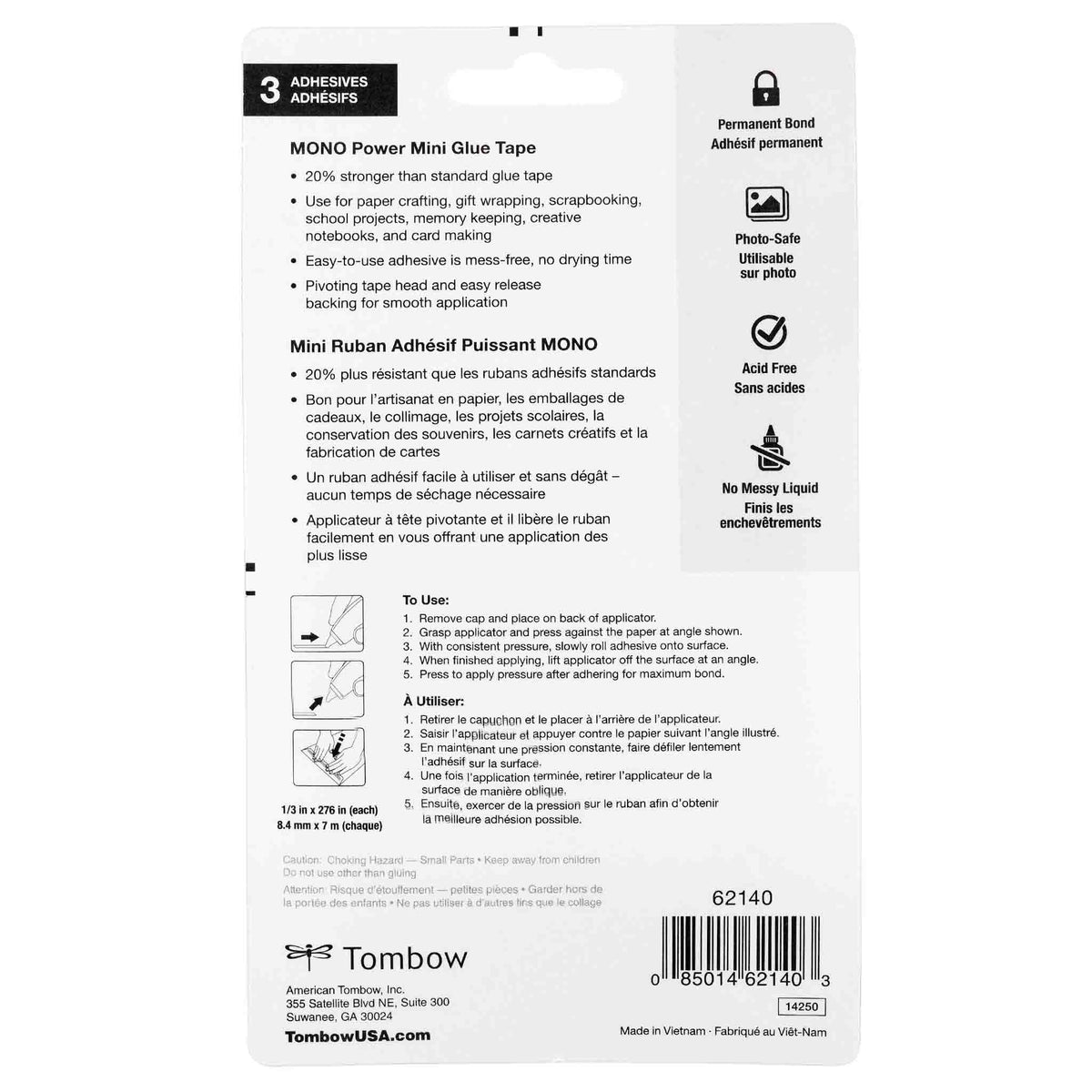 Tombow Power Mini Glue Tapes - 3-Pack