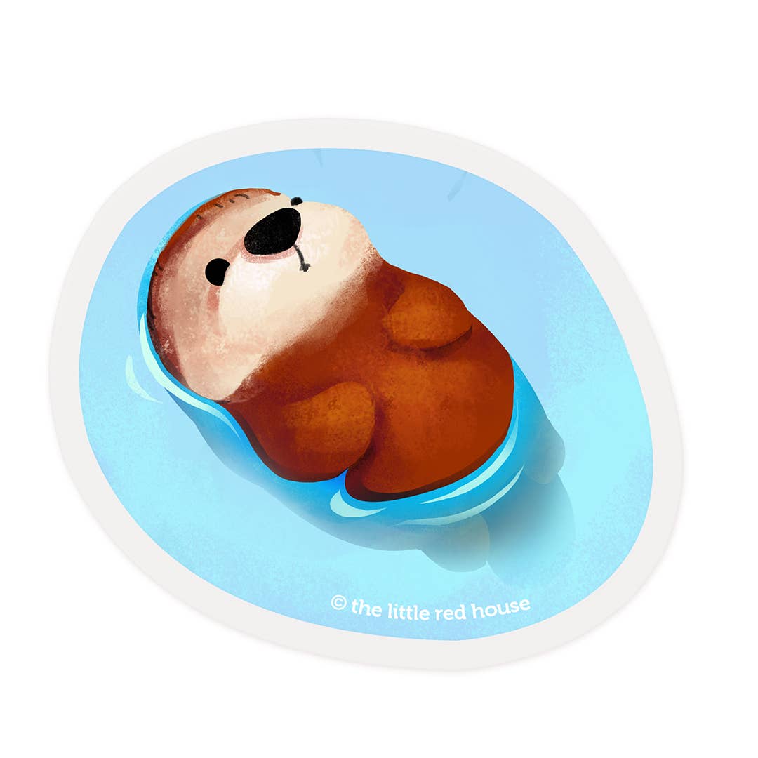 The Little Red House - Chill Otter Clear Sticker
