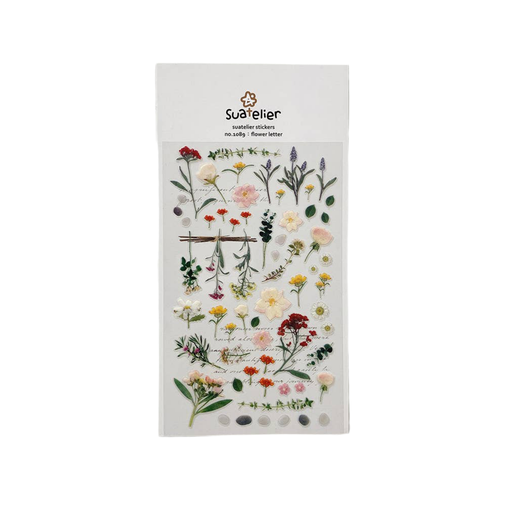 Suatelier Stickers - No.1089 | Flower Letter