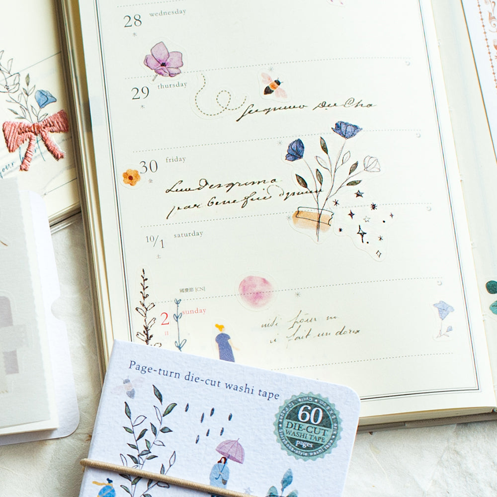 MU Die-Cut Washi Book - Girls in The Garden