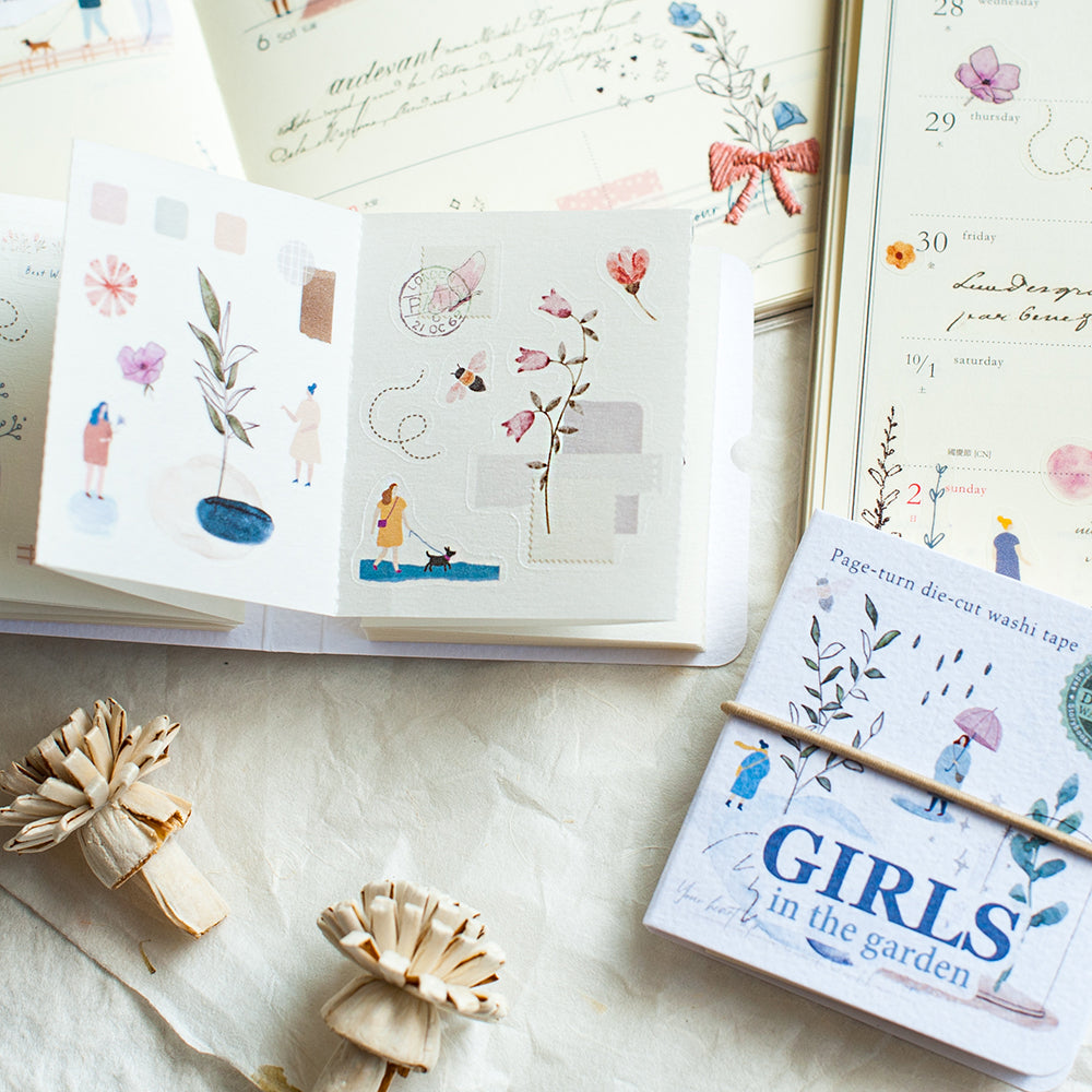 MU Die-Cut Washi Book - Girls in The Garden